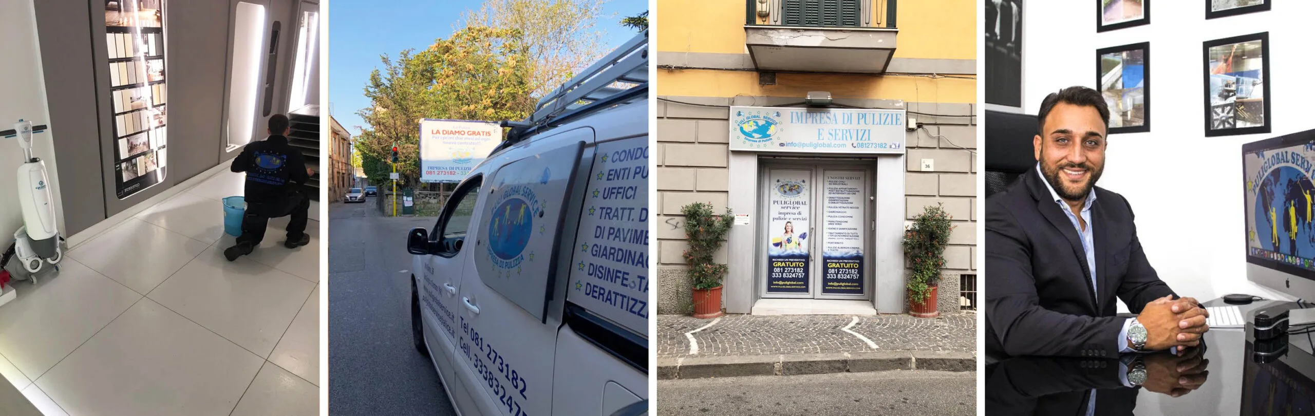 Collage di immagini di Puliglobal