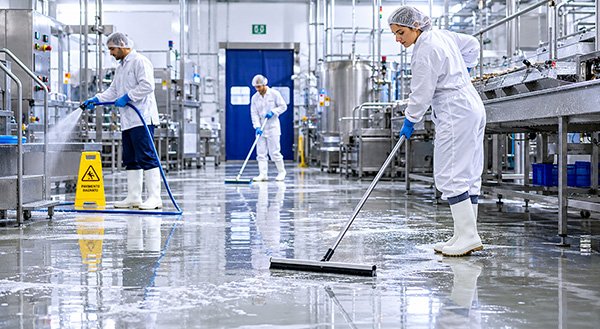 e operazioni di pulizia e sanificazione nell’industria alimentare devono essere effettuate nel pieno rispetto delle norme di sicurezza e dei protocolli HACCP